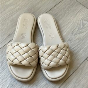 Seychelles Cream Braided Sandals, made in Italy